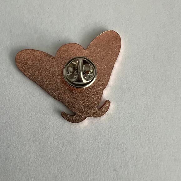 Rose Gold Tone Metal & Enamel Multicolor Moth Pin - Picture 4 of 5
